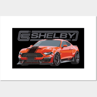 Shelby Ford Mustang Twister Orange Posters and Art